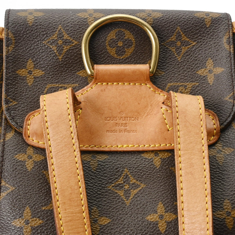 LOUIS VUITTON ルイヴィトン モノグラム ミニモンスリ ブラウン M51137 レディース モノグラムキャンバス リュック・デイパック Bランク 中古 銀蔵