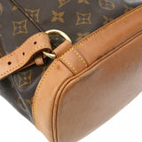 LOUIS VUITTON ルイヴィトン モノグラム ミニモンスリ ブラウン M51137 レディース モノグラムキャンバス リュック・デイパック Bランク 中古 銀蔵