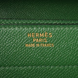 HERMES エルメス ケリー デペッシュ 38 緑 □A刻印(1997年頃) メンズ クシュベル ビジネスバッグ Bランク 中古 銀蔵