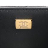 CHANEL シャネル マトラッセ トップハンドル フラップバッグ 黒 ゴールド金具 AS4530 レディース ラムスキン ショルダーバッグ Aランク 中古 銀蔵