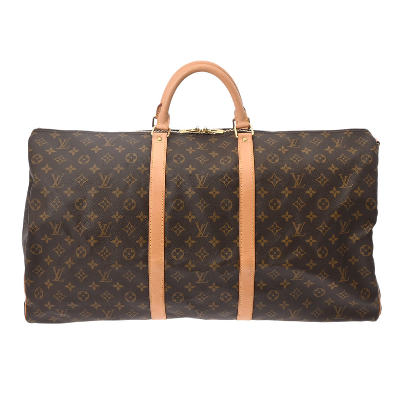 LOUIS VUITTON ルイヴィトン モノグラム キーポル バンドリエール 60 ブラウン M41412 ユニセックス モノグラムキャンバス ボストンバッグ ABランク 中古 銀蔵