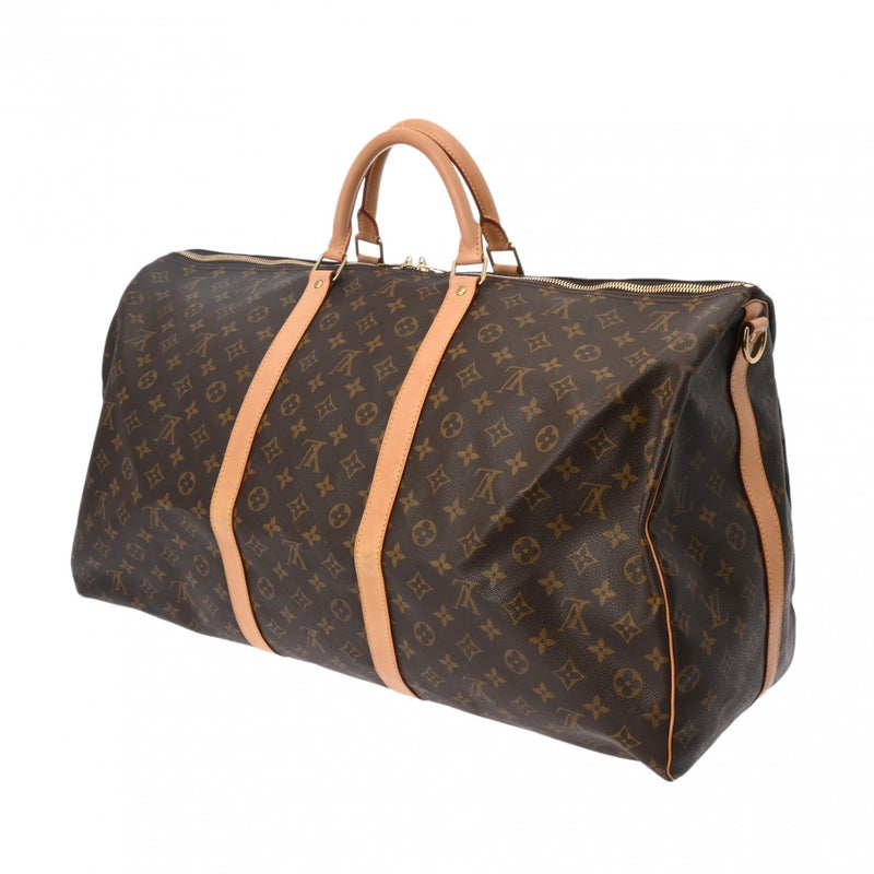 LOUIS VUITTON ルイヴィトン モノグラム キーポル バンドリエール 60 ブラウン M41412 ユニセックス モノグラムキャンバス ボストンバッグ ABランク 中古 銀蔵