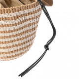 Chloe クロエ ウッディ スモール バケット 2WAY 黒/白/ベージュ レディース レザー ラフィア ショルダーバッグ Aランク 中古 銀蔵