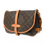 LOUIS VUITTON ルイヴィトン モノグラム ソミュール 30 ブラウン M42256 レディース モノグラムキャンバス ショルダーバッグ Bランク 中古 銀蔵