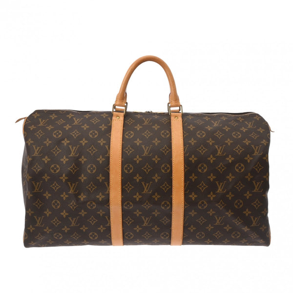 LOUIS VUITTON ルイヴィトン モノグラム キーポル 55 ブラウン M41424 ユニセックス モノグラムキャンバス ボストンバッグ Bランク 中古 銀蔵