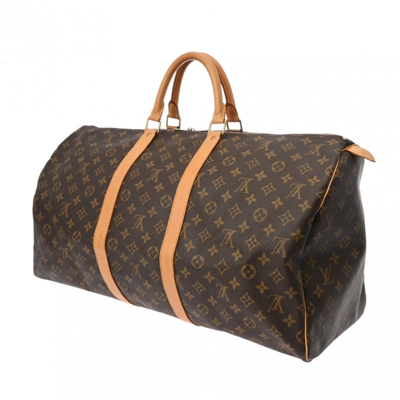 LOUIS VUITTON ルイヴィトン モノグラム キーポル 55 ブラウン M41424 ユニセックス モノグラムキャンバス ボストンバッグ Bランク 中古 銀蔵