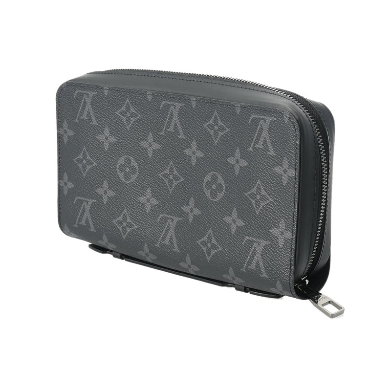 LOUIS VUITTON ルイヴィトン モノグラムエクリプス ジッピー XL 黒/グレー M61698 メンズ モノグラムキャンバス 長財布 Aランク 中古 銀蔵