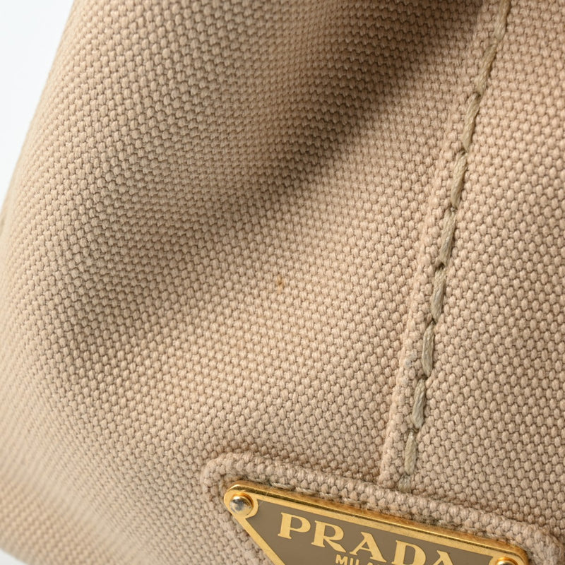 PRADA プラダ カナパ ミニ 2WAY ベージュ 1BG439 レディース キャンバス トートバッグ Aランク 中古 銀蔵