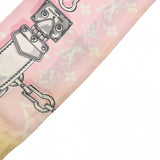 LOUIS VUITTON ルイヴィトン バンドー コンフィデンシャル LVエスカル ピンク M76186 レディース シルク100％ スカーフ Bランク 中古 銀蔵