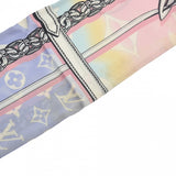 LOUIS VUITTON ルイヴィトン バンドー コンフィデンシャル LVエスカル ピンク M76186 レディース シルク100％ スカーフ Bランク 中古 銀蔵