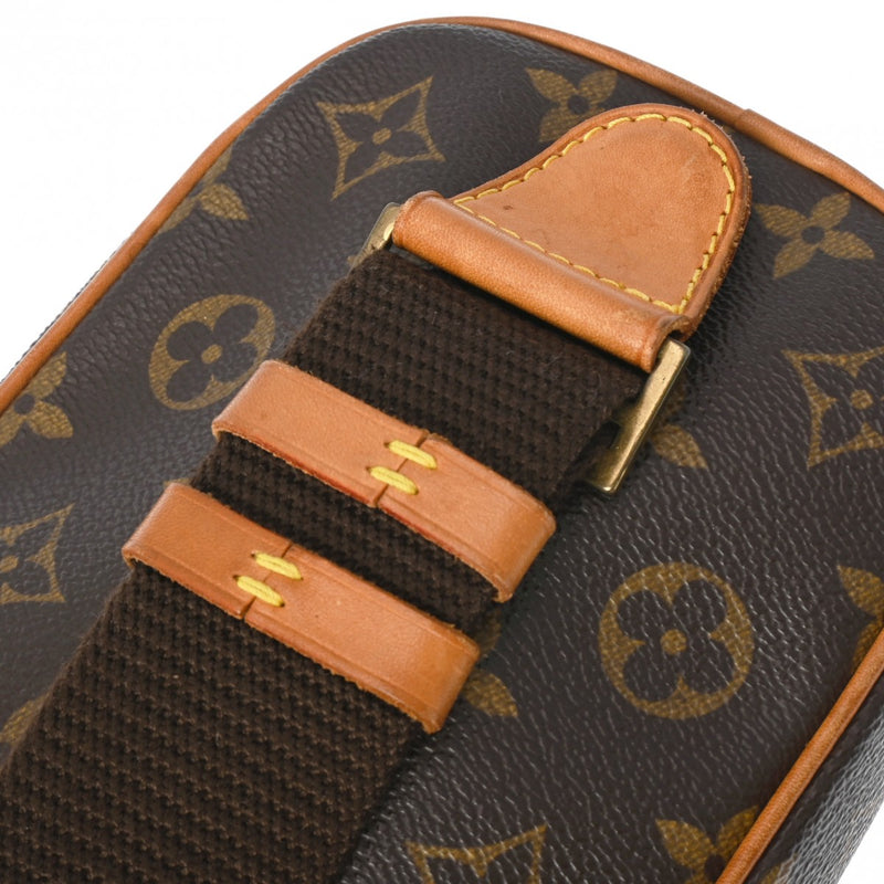 LOUIS VUITTON ルイヴィトン モノグラム ポシェットガンジュ ブラウン M51870 メンズ モノグラムキャンバス ボディバッグ Bランク 中古 銀蔵