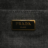 PRADA プラダ カナパ ミニトート 2WAY ブラック B2439G レディース デニム ハンドバッグ Aランク 中古 銀蔵