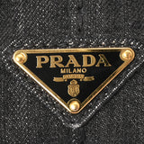 PRADA プラダ カナパ ミニトート 2WAY ブラック B2439G レディース デニム ハンドバッグ Aランク 中古 銀蔵