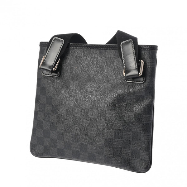 LOUIS VUITTON ルイヴィトン ダミエグラフィット トマス 黒/グレー N58028 メンズ ダミエグラフィットキャンバス ショルダーバッグ ABランク 中古 銀蔵