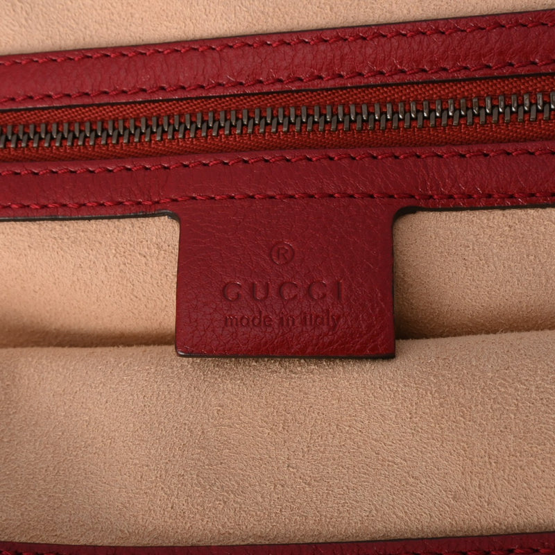 GUCCI グッチ リベル トップハンドル ミディアム 2WAY レッド 516459 レディース レザー ハンドバッグ Aランク 中古 銀蔵