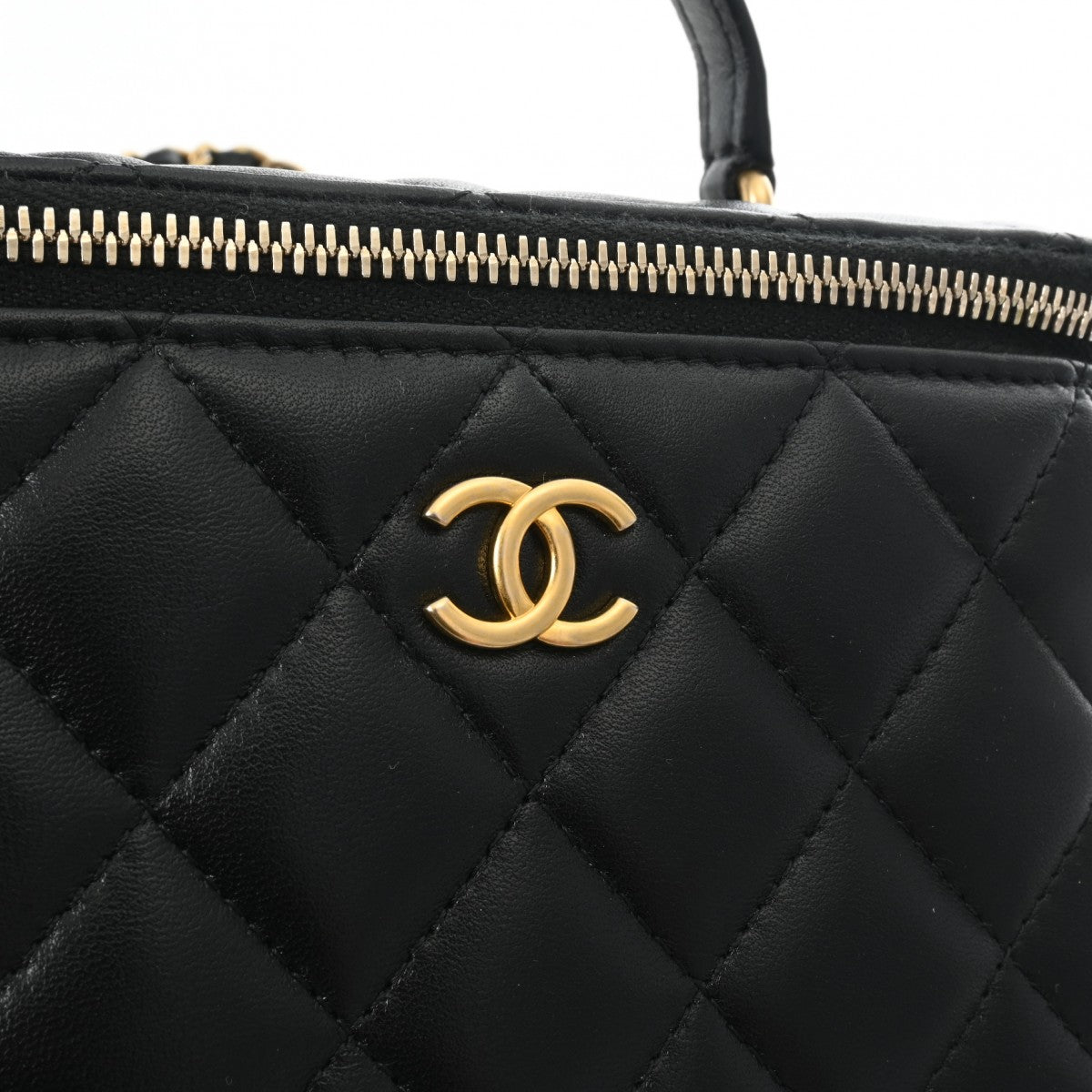 シャネルバニティ チェーンショルダー 42976 ブラック ゴールド金具