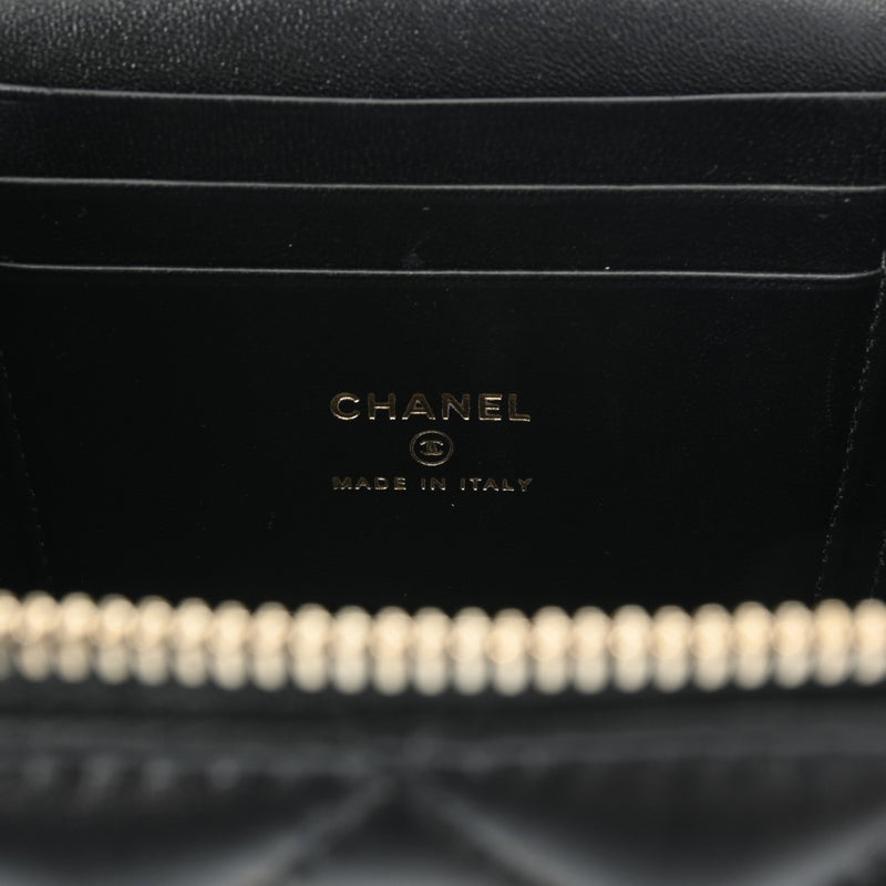 CHANEL シャネル マトラッセ バニティ チェーンショルダー ブラック ゴールド金具 AP2199 レディース ラムスキン ショルダーバッグ Aランク 中古 銀蔵