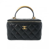 CHANEL シャネル マトラッセ バニティ チェーンショルダー ブラック ゴールド金具 AP2199 レディース ラムスキン ショルダーバッグ Aランク 中古 銀蔵