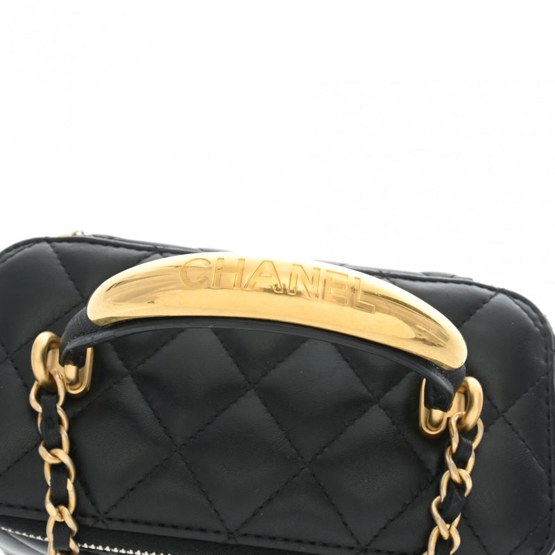 CHANEL シャネル マトラッセ バニティ チェーンショルダー ブラック ゴールド金具 AP2199 レディース ラムスキン ショルダーバッグ Aランク 中古 銀蔵