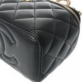 CHANEL シャネル マトラッセ バニティ チェーンショルダー ブラック ゴールド金具 AP2199 レディース ラムスキン ショルダーバッグ Aランク 中古 銀蔵