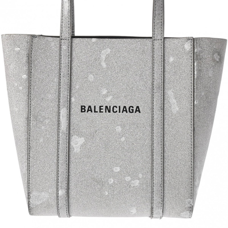 BALENCIAGA バレンシアガ エブリデイ XXS 2WAY メタリックシルバー 551815 レディース レザー ハンドバッグ Bランク 中古 銀蔵