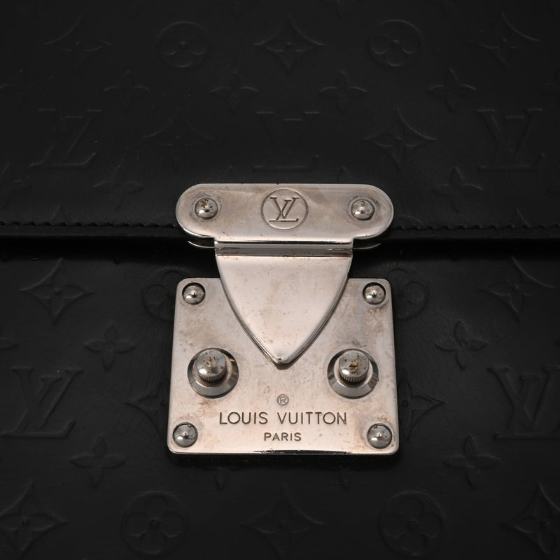 LOUIS VUITTON ルイヴィトン モノグラムミニ グラセ アヌーシュカ GM クラッチバッグ 黒 M92229 ユニセックス レザー ハンドバッグ Bランク 中古 銀蔵