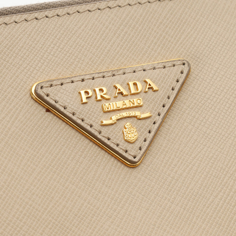 PRADA プラダ ガレリア 2WAYトートバッグ ミンク クオーツ B1786S レディース サフィアーノ ハンドバッグ Aランク 中古 銀蔵