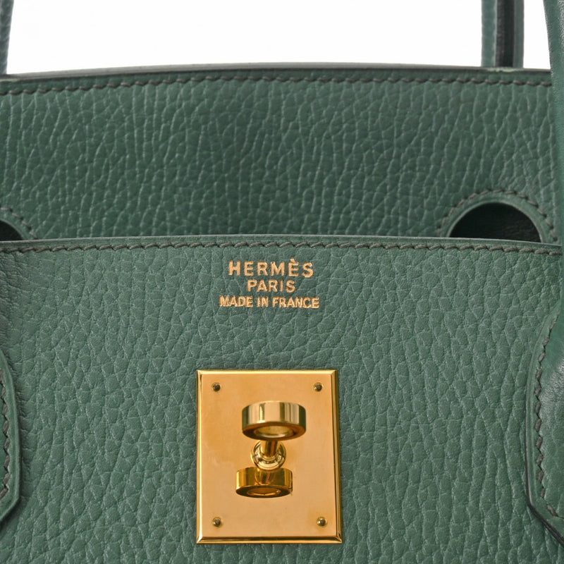 HERMES エルメス バーキン 40 深緑系 ○Z刻印(1996年頃)  ユニセックス アルデンヌ ハンドバッグ ABランク 中古 銀蔵