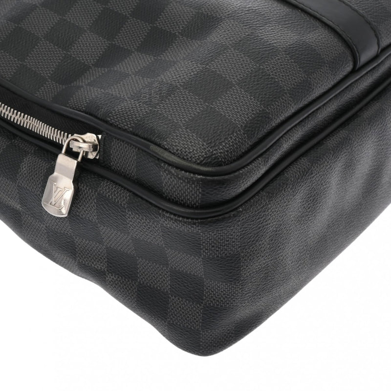 LOUIS VUITTON ルイヴィトン ダミエグラフィット イカール 黒 N40007 メンズ ダミエグラフィットキャンバス ビジネスバッグ Bランク 中古 銀蔵