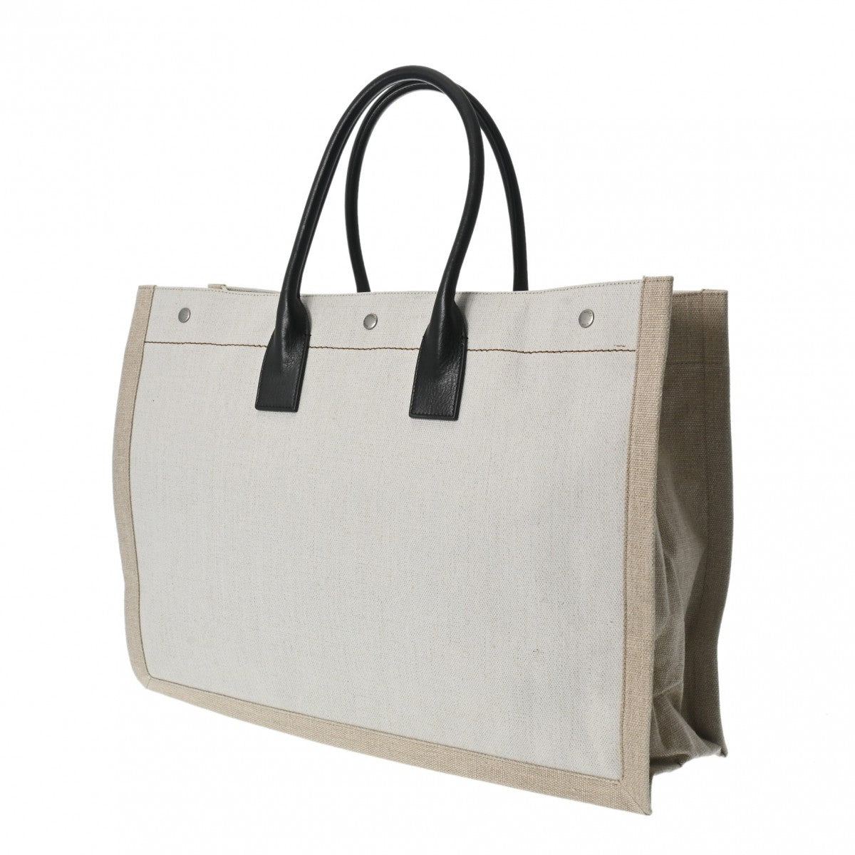 サンローランリヴゴーシュトートバッグ ベージュ ブラック