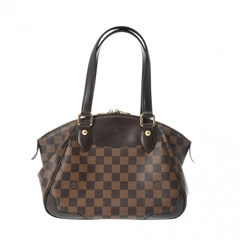 LOUIS VUITTON ルイヴィトン ダミエ ヴェローナ PM ブラウン N41117 レディース ダミエキャンバス ハンドバッグ Aランク 中古 銀蔵