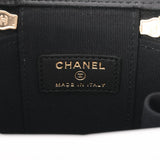 CHANEL シャネル マトラッセ ミニ バニティ フェイクパール チェーンショルダー ブラック レディース ラムスキン ショルダーバッグ Aランク 中古 銀蔵