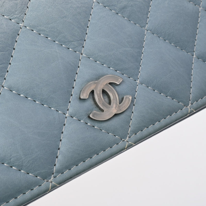 CHANEL シャネル チェーンウォレット ブルーグラデーション レディース エナメル ショルダーバッグ Bランク 中古 銀蔵