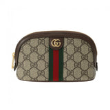 GUCCI グッチ オフディア コスメティックポーチ グレージュ系 625550 レディース PVC ポーチ 新同 中古 銀蔵