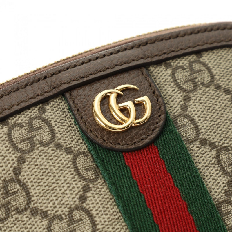 GUCCI グッチ オフディア コスメティックポーチ グレージュ系 625550 レディース PVC ポーチ 新同 中古 銀蔵