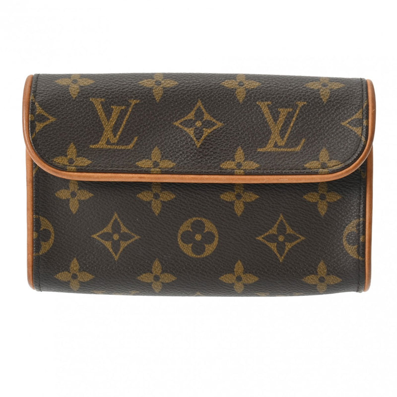 LOUIS VUITTON ルイヴィトン モノグラム ポシェットフロランティーヌ ベルトXS ブラウン M51855 レディース モノグラムキャンバス ウエストバッグ Bランク 中古 銀蔵