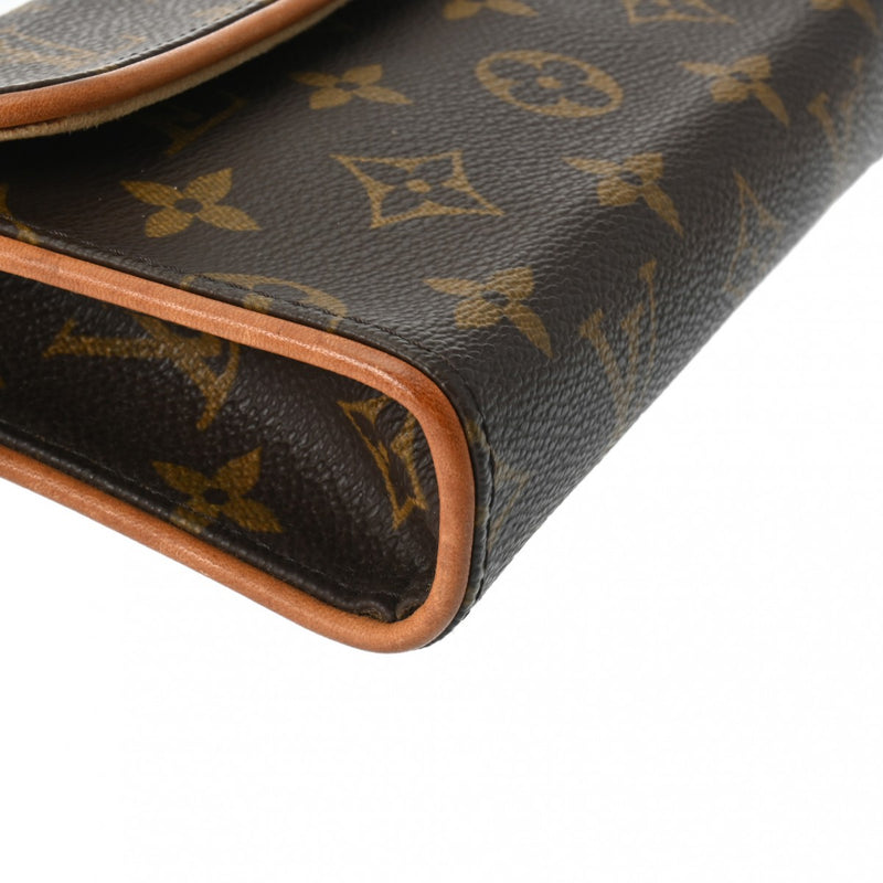 LOUIS VUITTON ルイヴィトン モノグラム ポシェットフロランティーヌ ベルトXS ブラウン M51855 レディース モノグラムキャンバス ウエストバッグ Bランク 中古 銀蔵