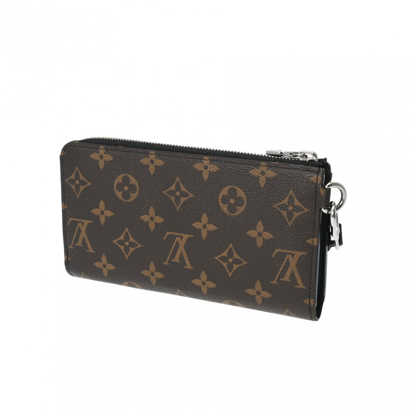 LOUIS VUITTON ルイヴィトン モノグラム ジッピードラゴンヌ ブラウン/黒 M69407 メンズ モノグラムキャンバス 長財布 Bランク 中古 銀蔵