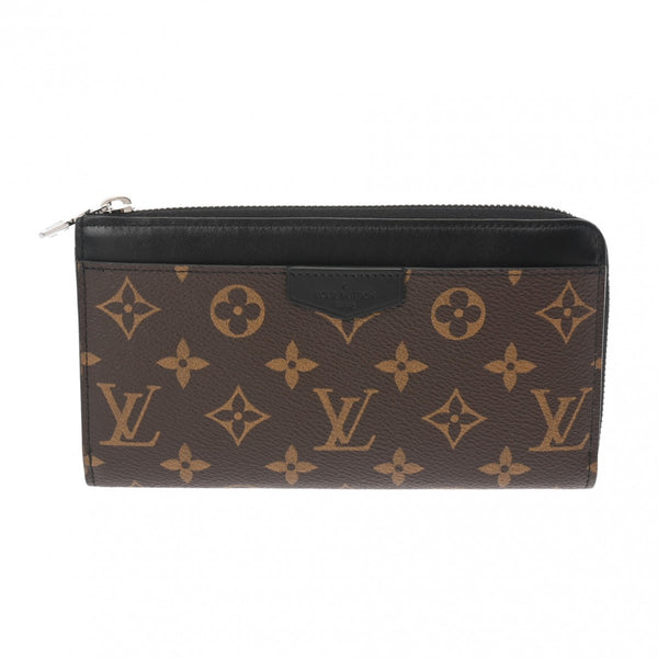 LOUIS VUITTON ルイヴィトン マカサー ジッピードラゴンヌ ブラウン/黒 M69407 メンズ モノグラムキャンバス 長財布 Aランク 中古 銀蔵