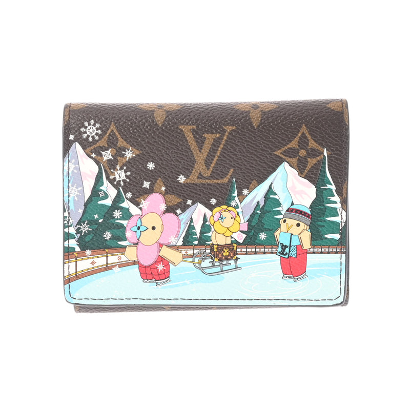 LOUIS VUITTON ルイヴィトン ポルトフォイユ ヴィクトリーヌ ヴィヴィエンヌ ブラウン/ピンク M82622 ユニセックス モノグラムキャンバス 三つ折り財布 Aランク 中古 銀蔵