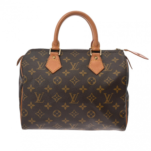 LOUIS VUITTON ルイヴィトン モノグラム スピーディ 25 ブラウン M41528 レディース モノグラムキャンバス ハンドバッグ Bランク 中古 銀蔵