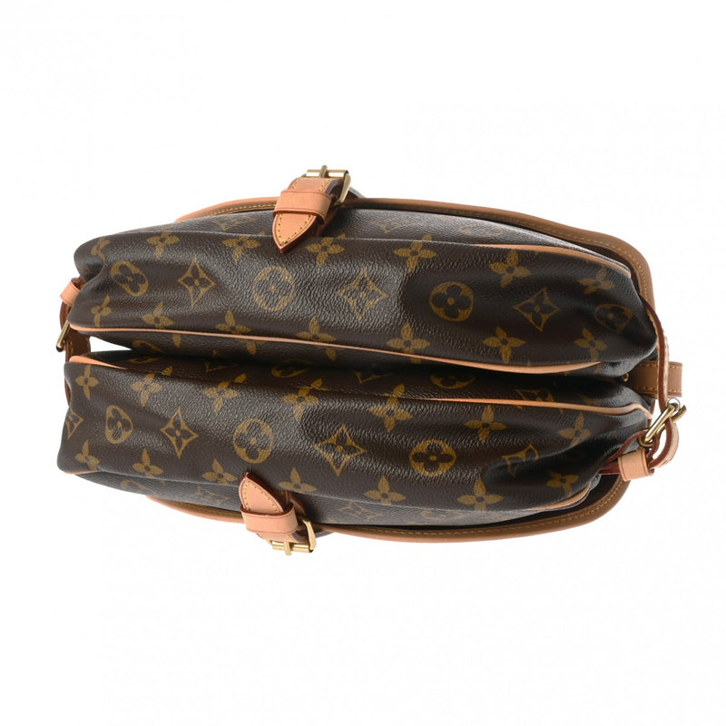 LOUIS VUITTON ルイヴィトン モノグラム ソミュール 30 ブラウン M42256 レディース モノグラムキャンバス ショルダーバッグ ABランク 中古 銀蔵