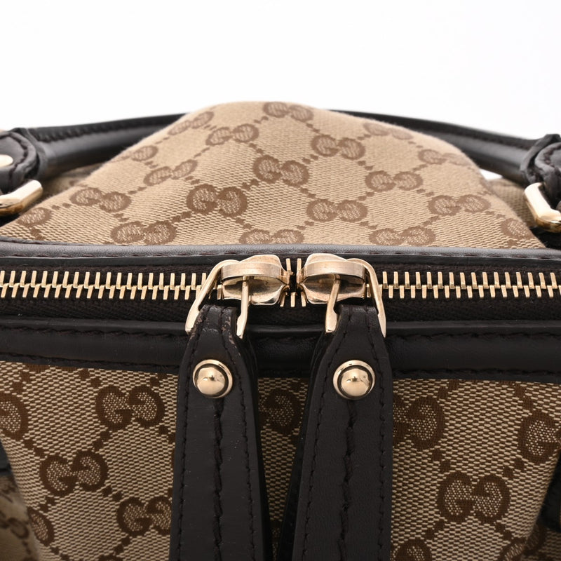 GUCCI グッチ ディアマンテ スーキー 2WAY ベージュ ブラウン 247902 レディース GGキャンバス レザー ハンドバッグ Aランク 中古 銀蔵