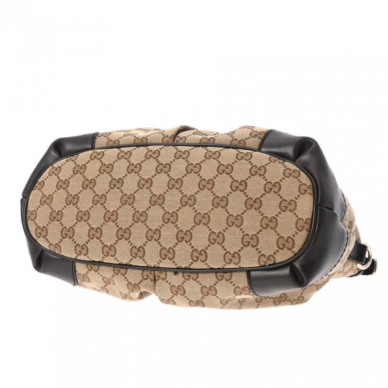 GUCCI グッチ ディアマンテ スーキー 2WAY ベージュ ブラウン 247902 レディース GGキャンバス レザー ハンドバッグ Aランク 中古 銀蔵