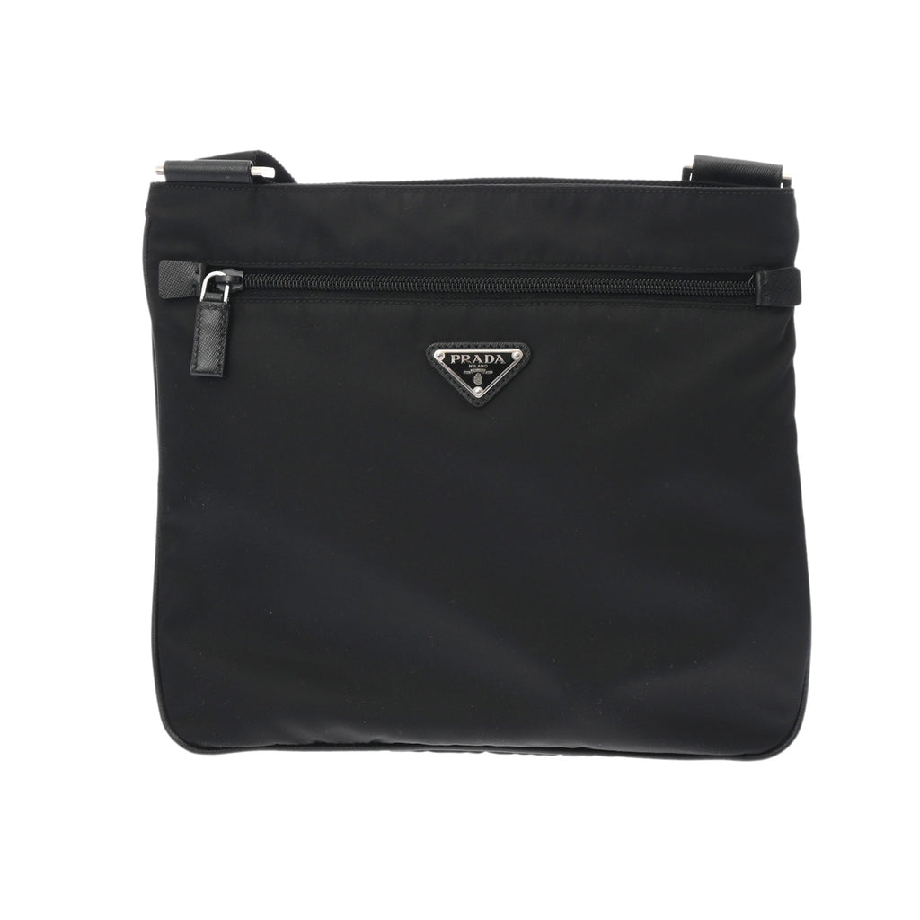 PRADAブラックナイロンショルダーバッグ プラダ 黒 ユニセックス ナイロン ショルダーバッグ VA0563 PRADA 中古