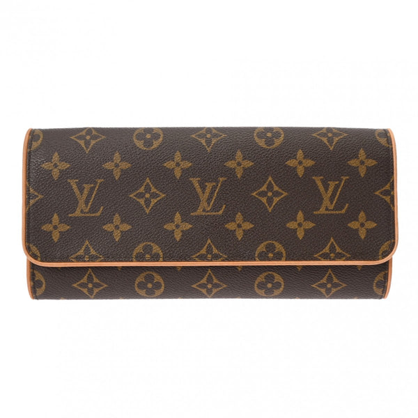 LOUIS VUITTON ルイヴィトン モノグラム ポシェットツイン GM ブラウン M51852 レディース モノグラムキャンバス ショルダーバッグ ABランク 中古 銀蔵