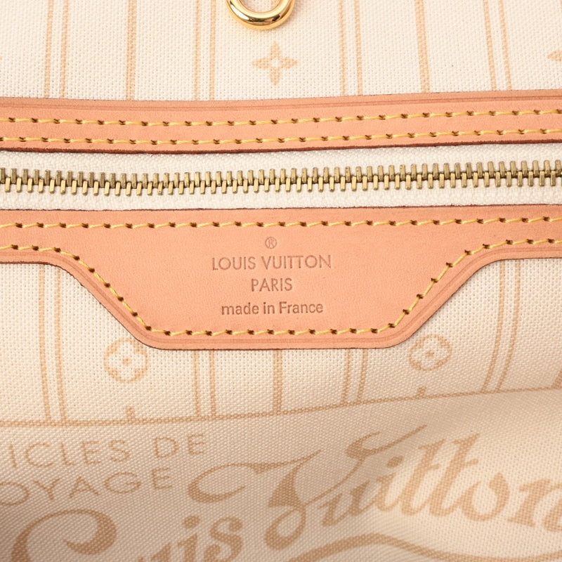 LOUIS VUITTON ルイヴィトン ダミエアズール ネヴァーフル MM  ホワイト N51107 レディース ダミエアズールキャンバス トートバッグ ABランク 中古 銀蔵