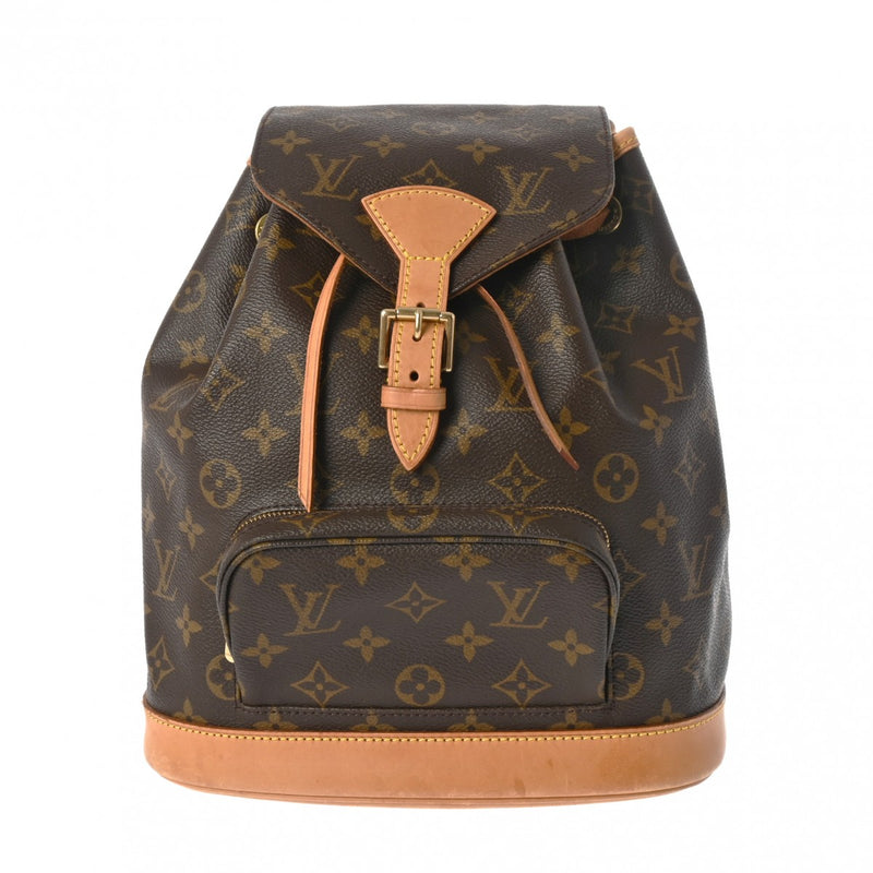 LOUIS VUITTON ルイヴィトン モノグラム モンスリ MM ブラウン M51136 レディース モノグラムキャンバス リュック・デイパック Bランク 中古 銀蔵