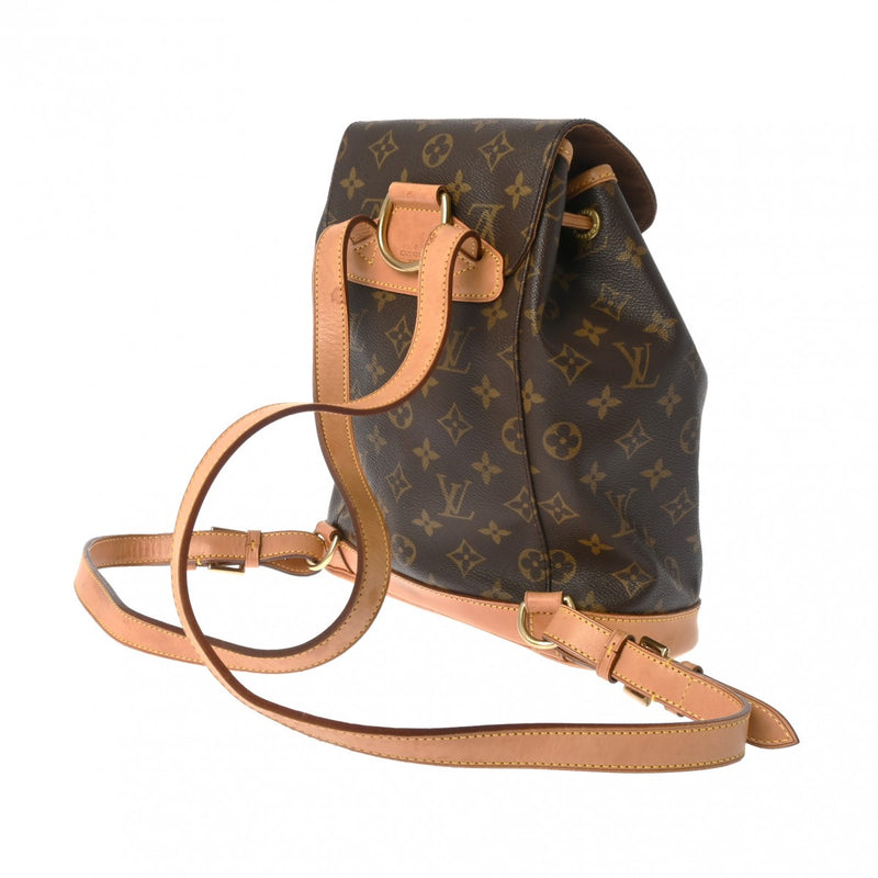 LOUIS VUITTON ルイヴィトン モノグラム モンスリ MM ブラウン M51136 レディース モノグラムキャンバス リュック・デイパック Bランク 中古 銀蔵