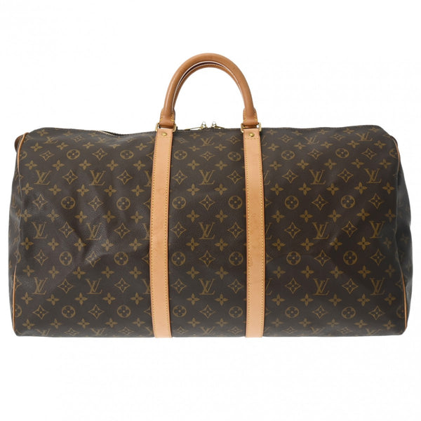 LOUIS VUITTON ルイヴィトン モノグラム キーポル 55 ブラウン M41424 ユニセックス モノグラムキャンバス ボストンバッグ Bランク 中古 銀蔵